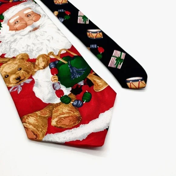 Hallmark Santa Mens Holiday Necktie Design Collection Holiday Traditions MMG - Picture 2 of 5
